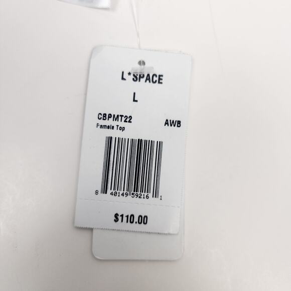 L*Space Pamela Bikini Top Racerback in Blue Size Large NWT - Picture 5 of 6